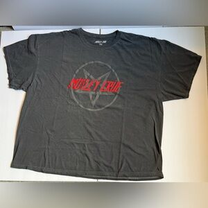 Motley Crue Unisex Adult XXXL Gray Short Sleeve T-Shirt With Album Cover Design